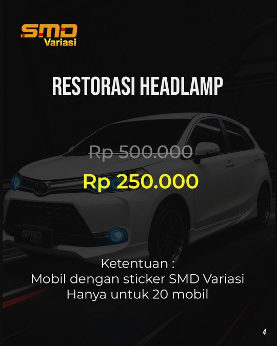 Promo Restorasi Headlamp Lampung - SMD Variasi